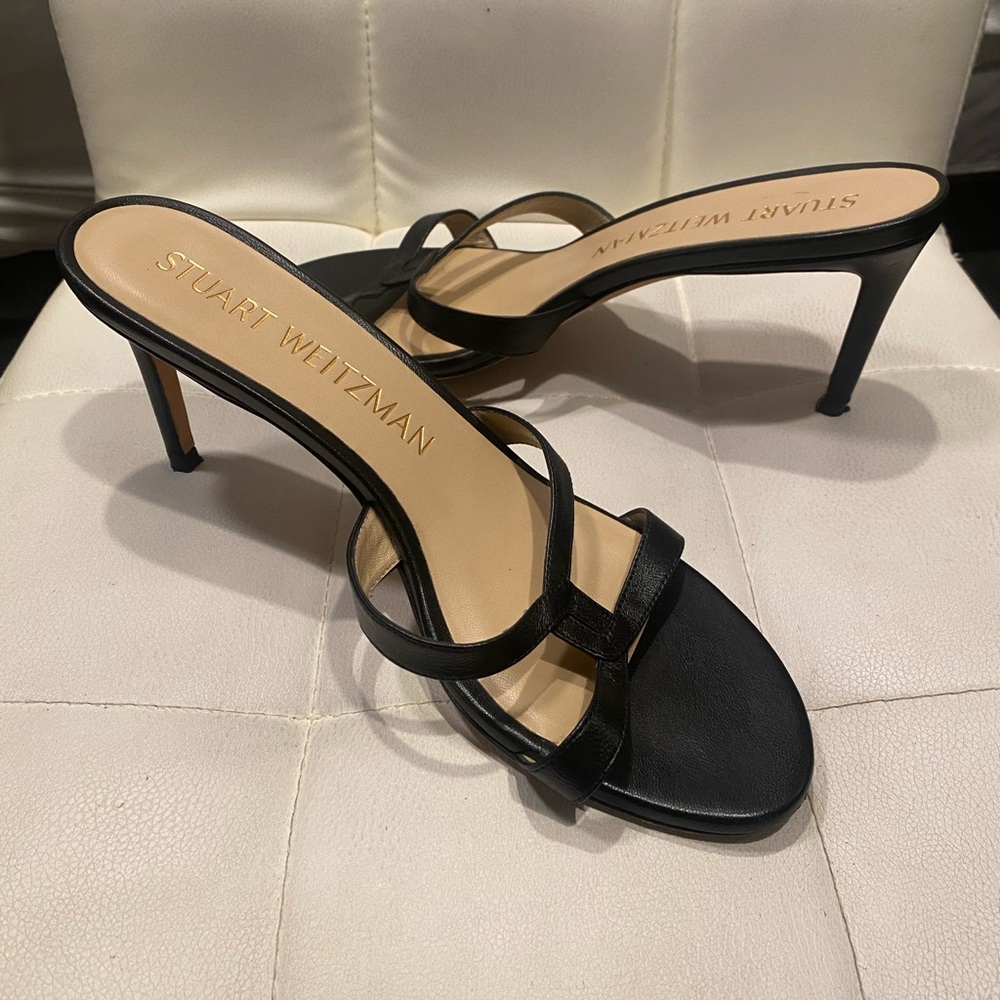 Stuart Weitzman Black Kitten Heels